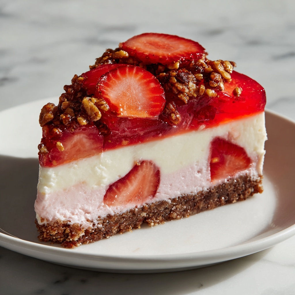 Strawberry Crunch Cheesecake Recipe - Recipe Image