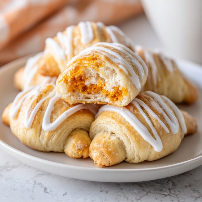 Pumpkin Pie Crescents with Maple Glaze Recipe