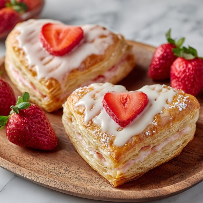 Strawberry Cream Cheese Heart Danishes Recipe