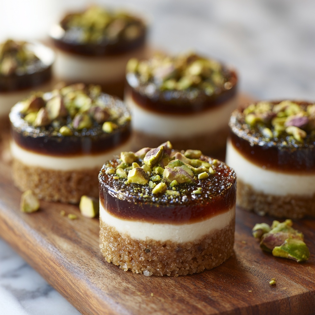 Mini Pistachio and Coffee Cheesecakes Recipe - Recipe Image