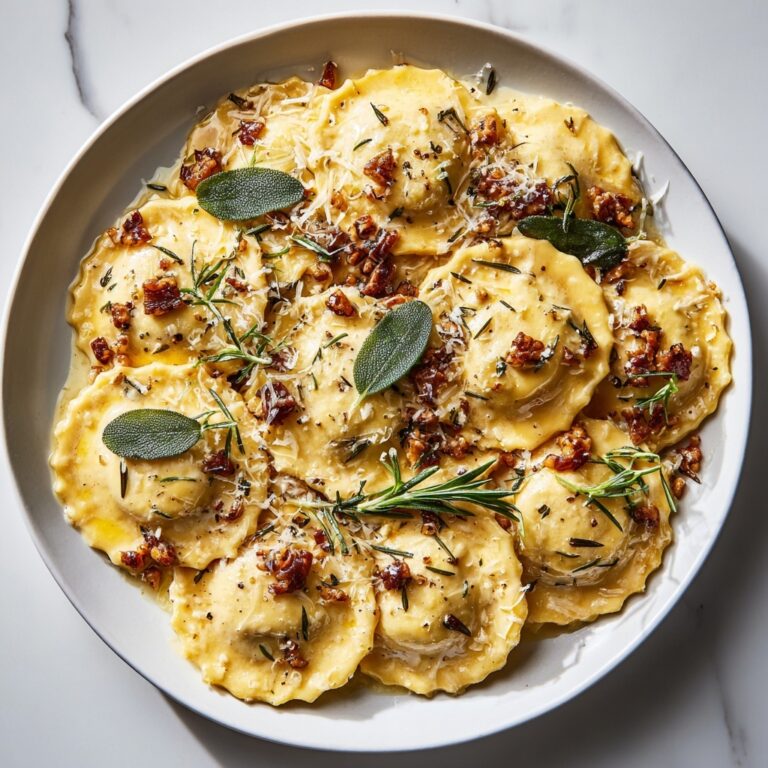 Ravioli with Sage Butter Sauce Recipe