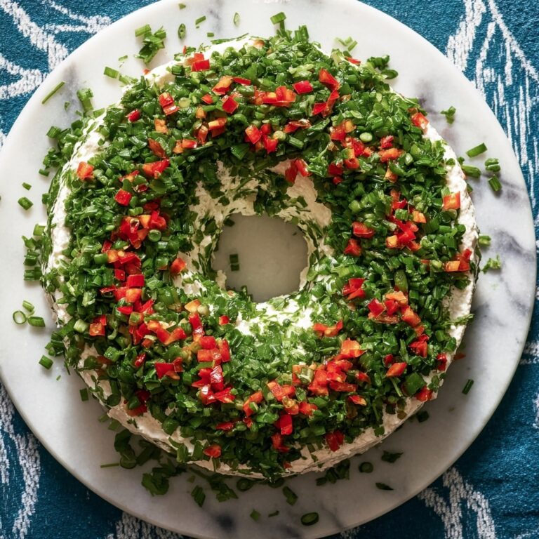 Christmas Taco Cheese Ball Wreath Recipe