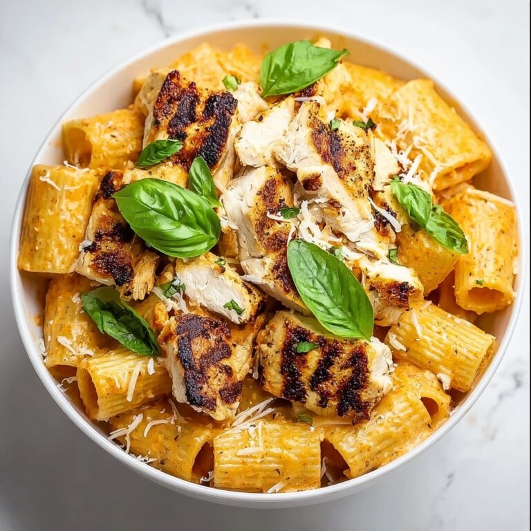 Burst Cherry Tomato Basil Chicken Rigatoni Recipe