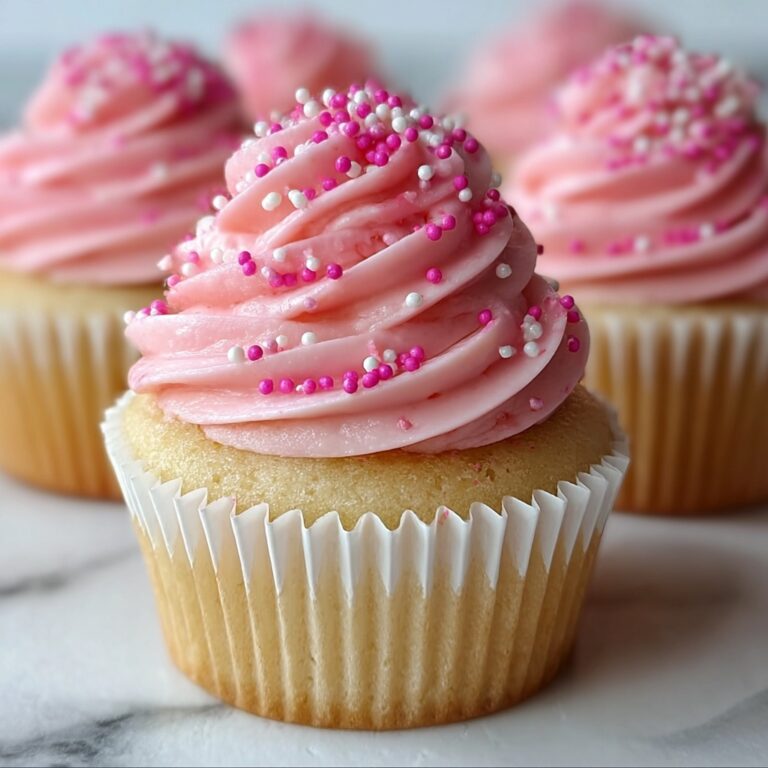 Pink Velvet Cupcakes with Vanilla Buttercream Frosting Recipe
