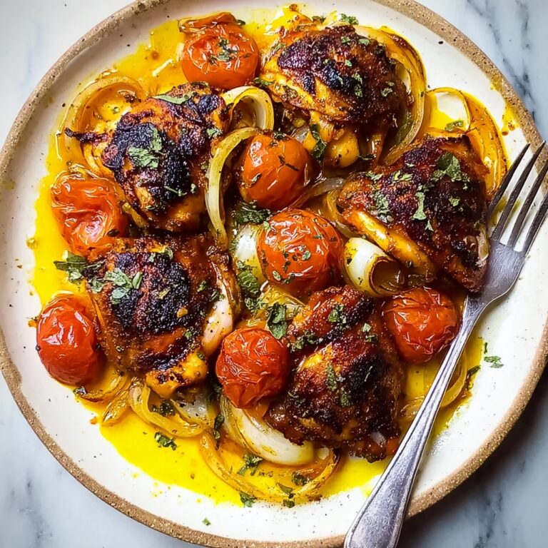 Spicy Vinegar Chicken over Tomatoes Recipe