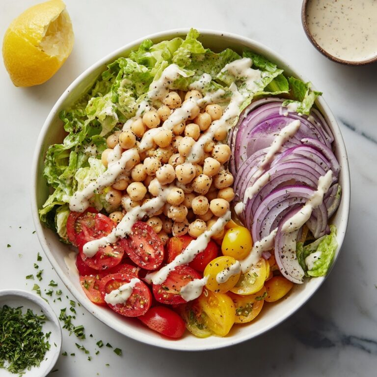 Green Salad with Lemon Tahini Dressing Recipe