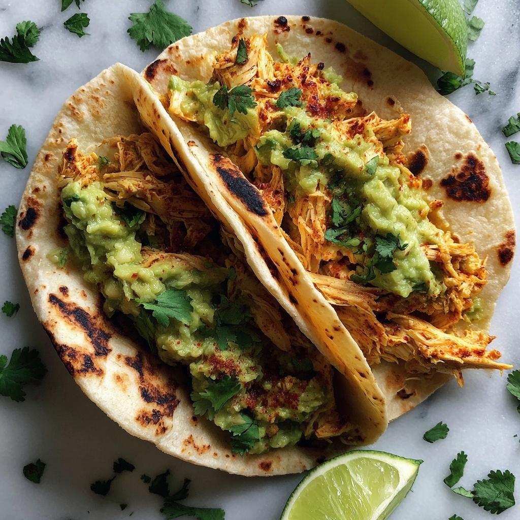 Crispy Poblano Chicken Tacos with Avocado-Jalapeño Salsa Recipe - Recipe Image