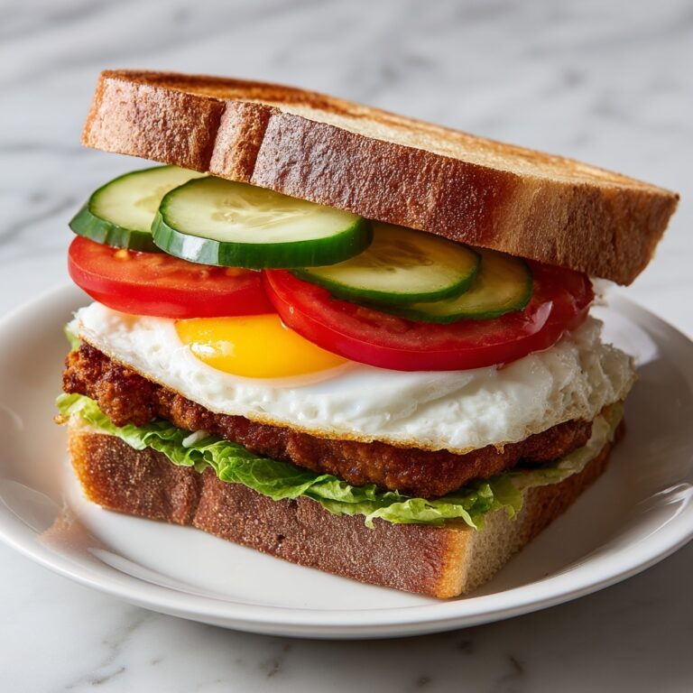 Easy Vegetarian Breakfast Egg Sandwich Recipe