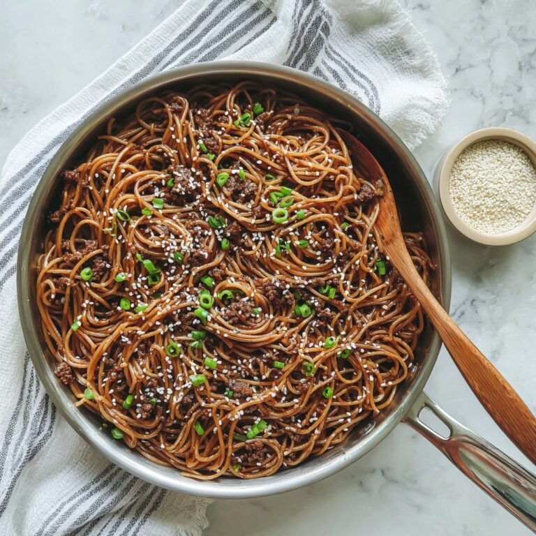 Mongolian Ground Beef Noodles Recipe