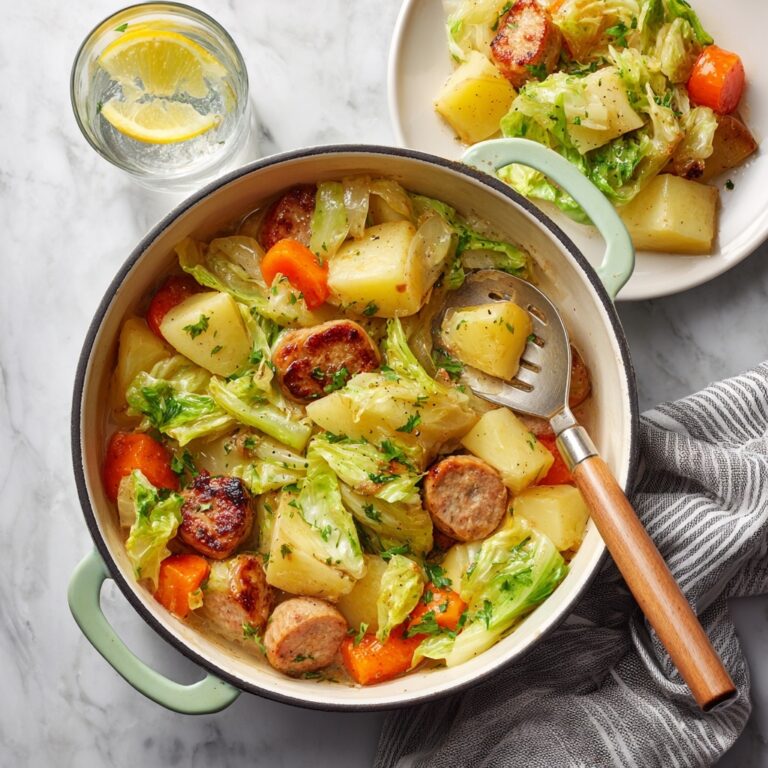 Cabbage, Potatoes, and Smoked Sausage Skillet Recipe