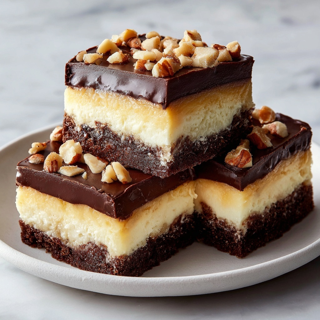 Chocolate Pecan Ooey Gooey Butter Bars Recipe - Recipe Image