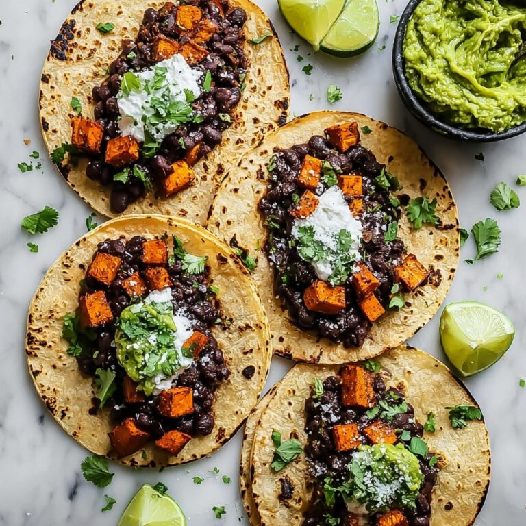 Crispy Chipotle Sweet Potato Tacos with Lime Crema Recipe