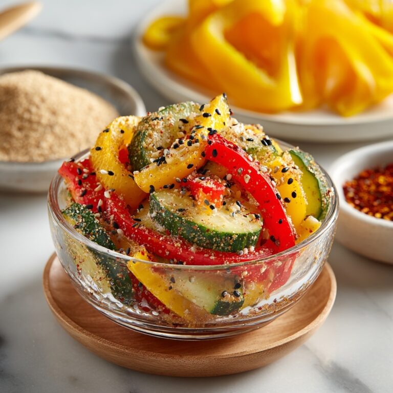 Cucumber and Sweet Pepper Salad with Sesame Ginger Dressing Recipe