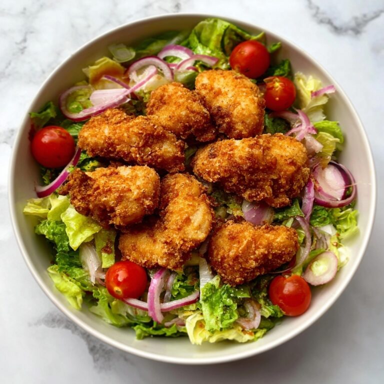 Air Fried Chicken Tender Salad with Honey Mustard Recipe