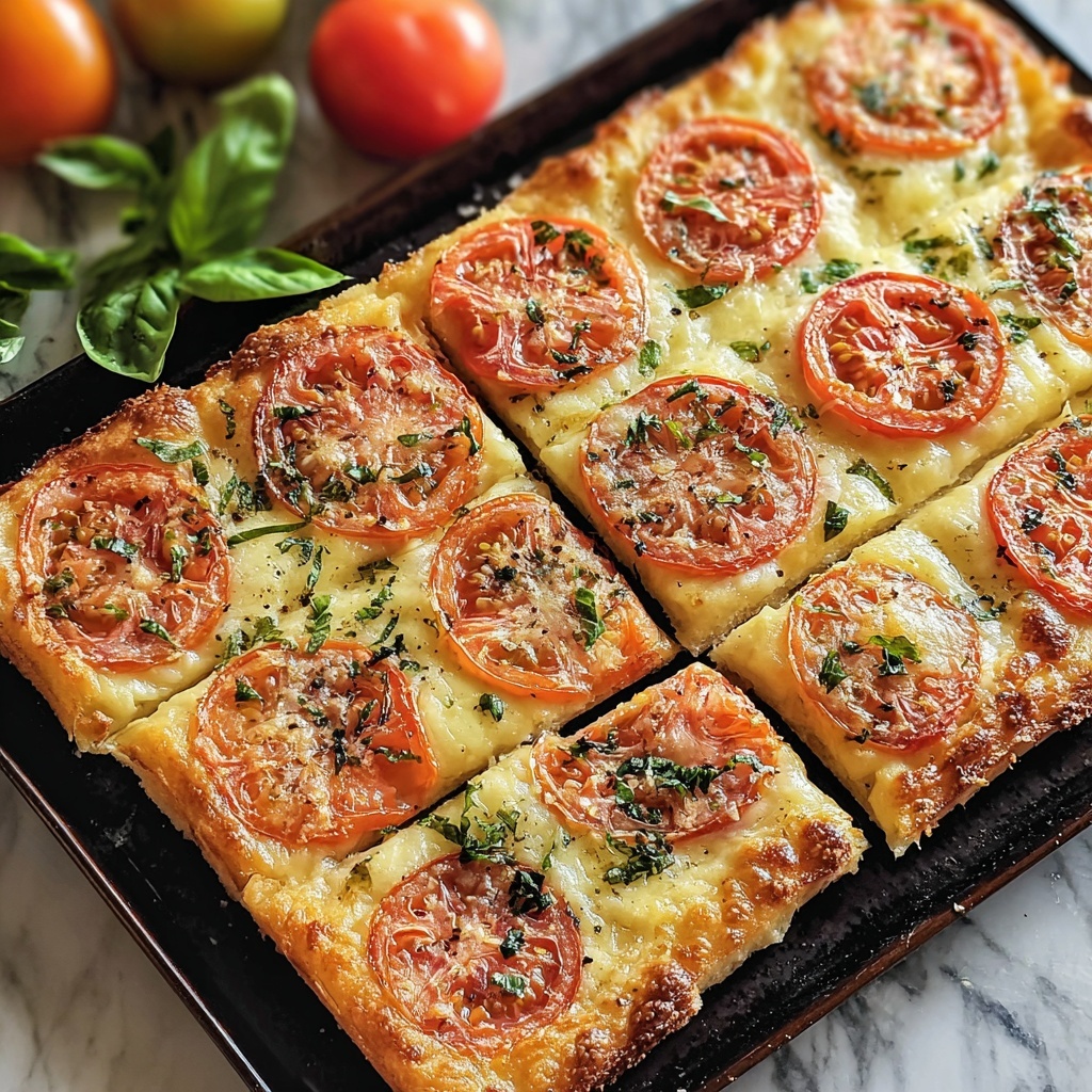 Crescent Roll Tomato-Basil Squares Recipe - Recipe Image