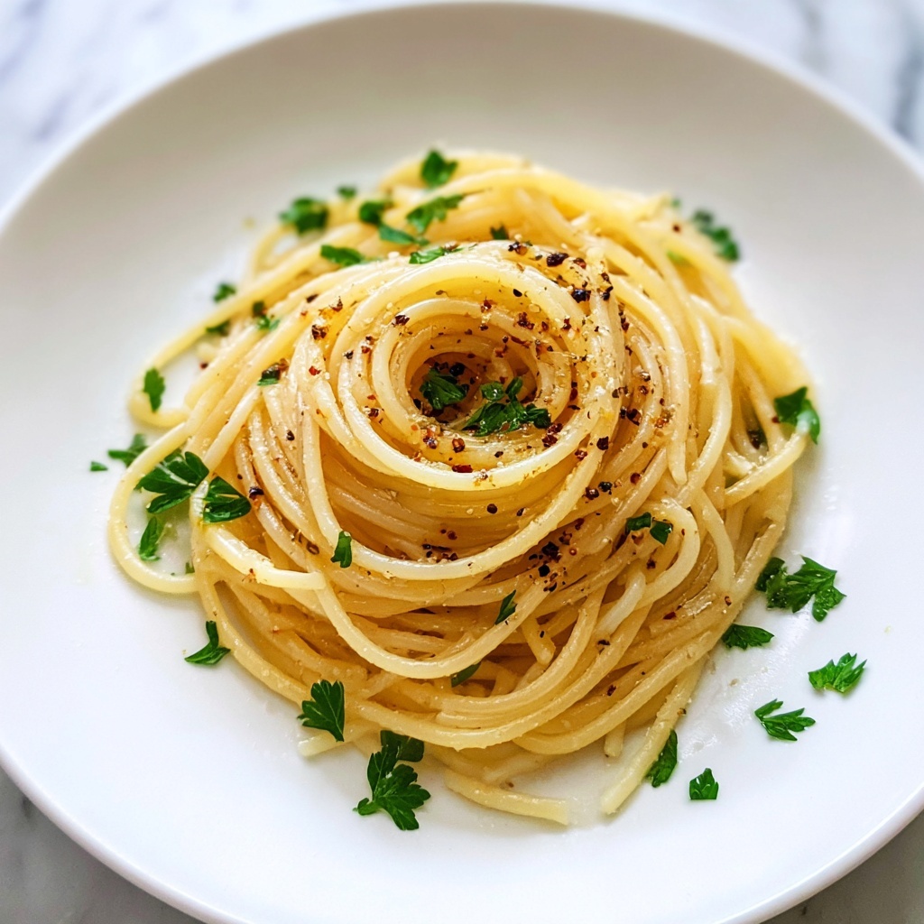 Spaghetti with Garlic and Oil (Aglio E Olio) Recipe - Recipe Image