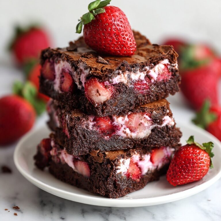Strawberry Brownies with Creamy Glaze Recipe