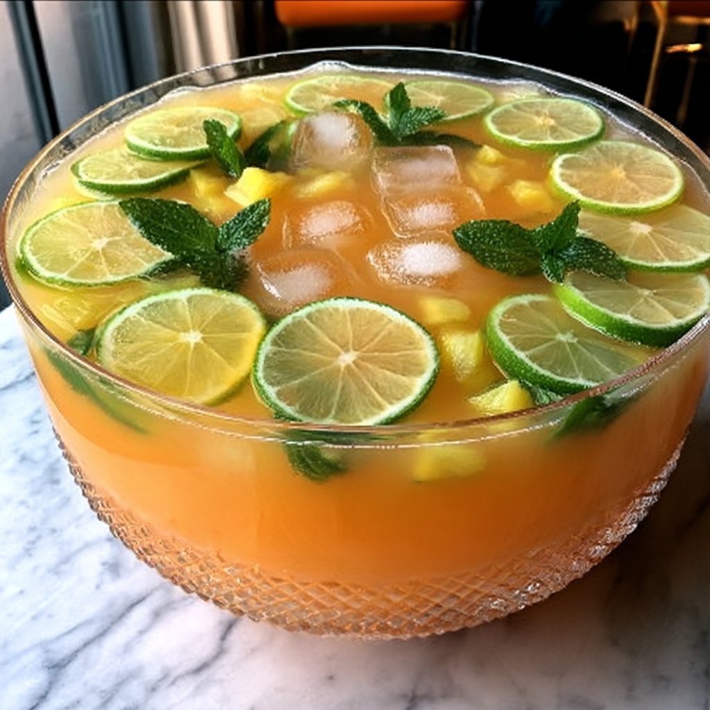 Tropical Pineapple Lemonade Punch Recipe - Recipe Image