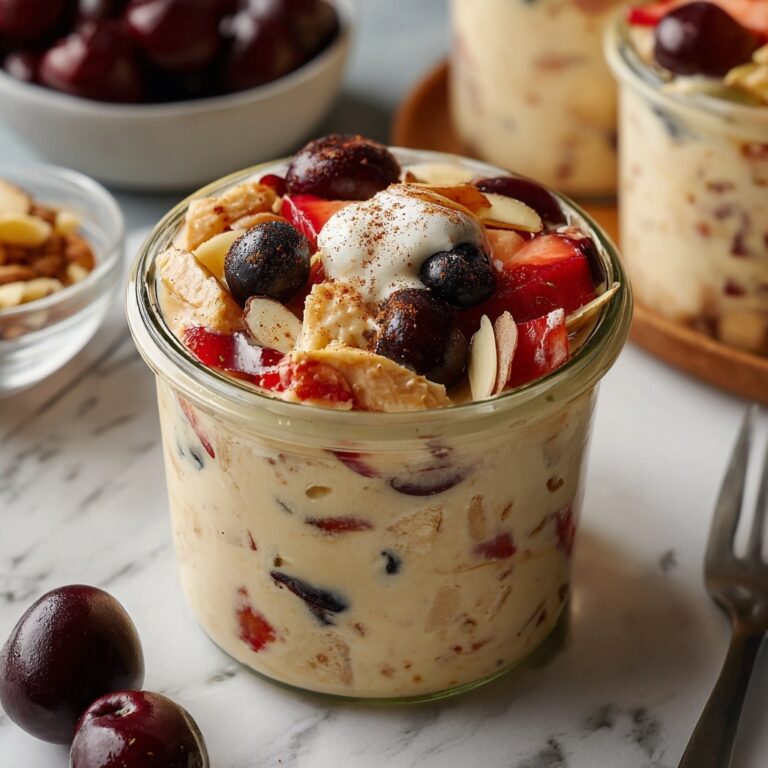 Berry Cherry Almond Overnight Oats Recipe