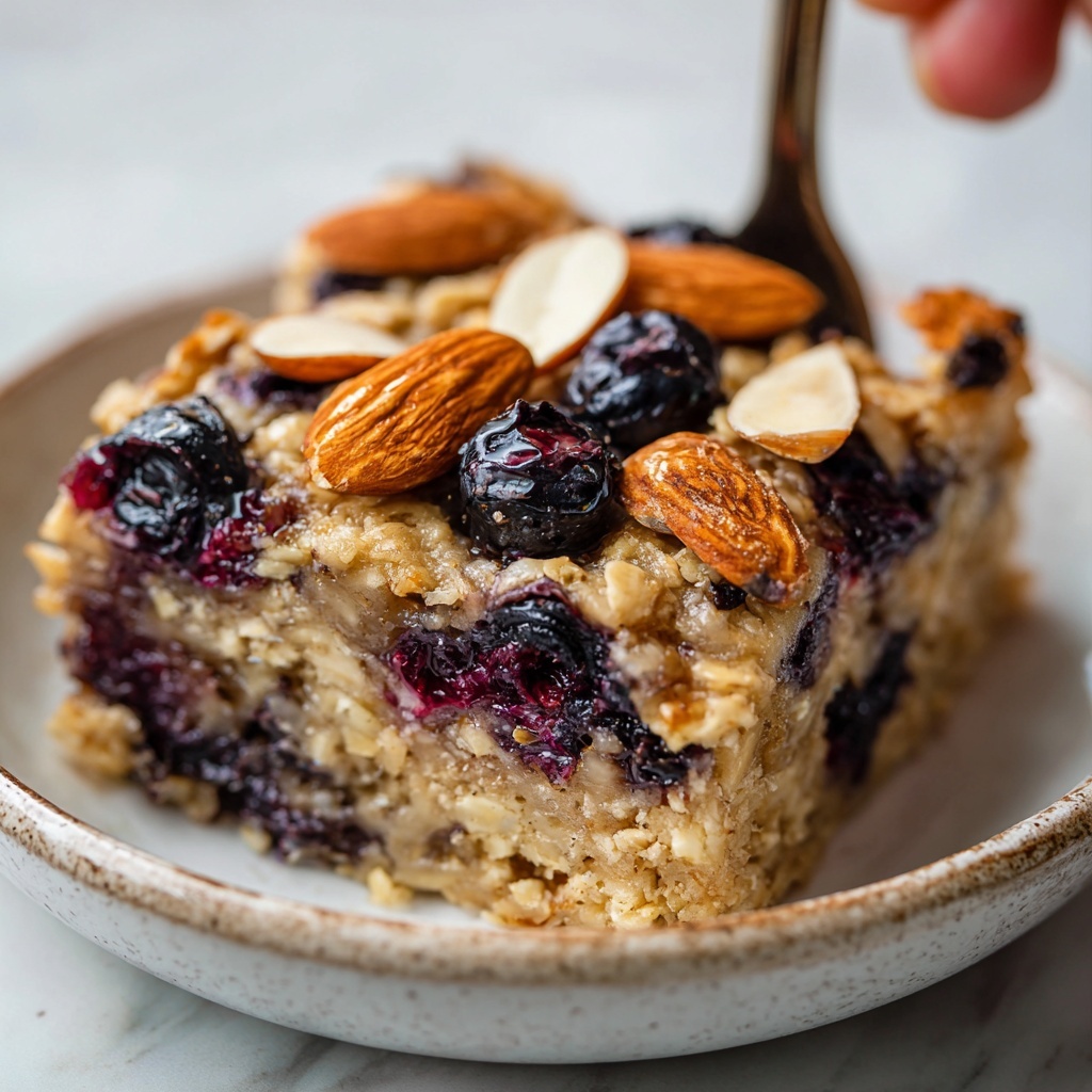 Baked Oats with Blueberries and Almonds Recipe - Recipe Image
