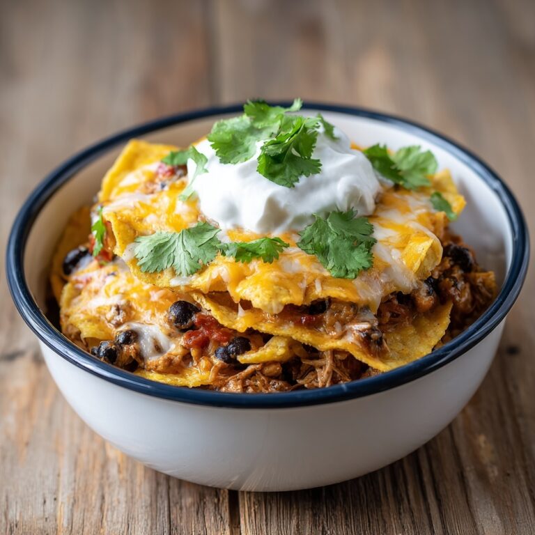 Cheesy Slow Cooker Chicken Enchilada Bake Recipe