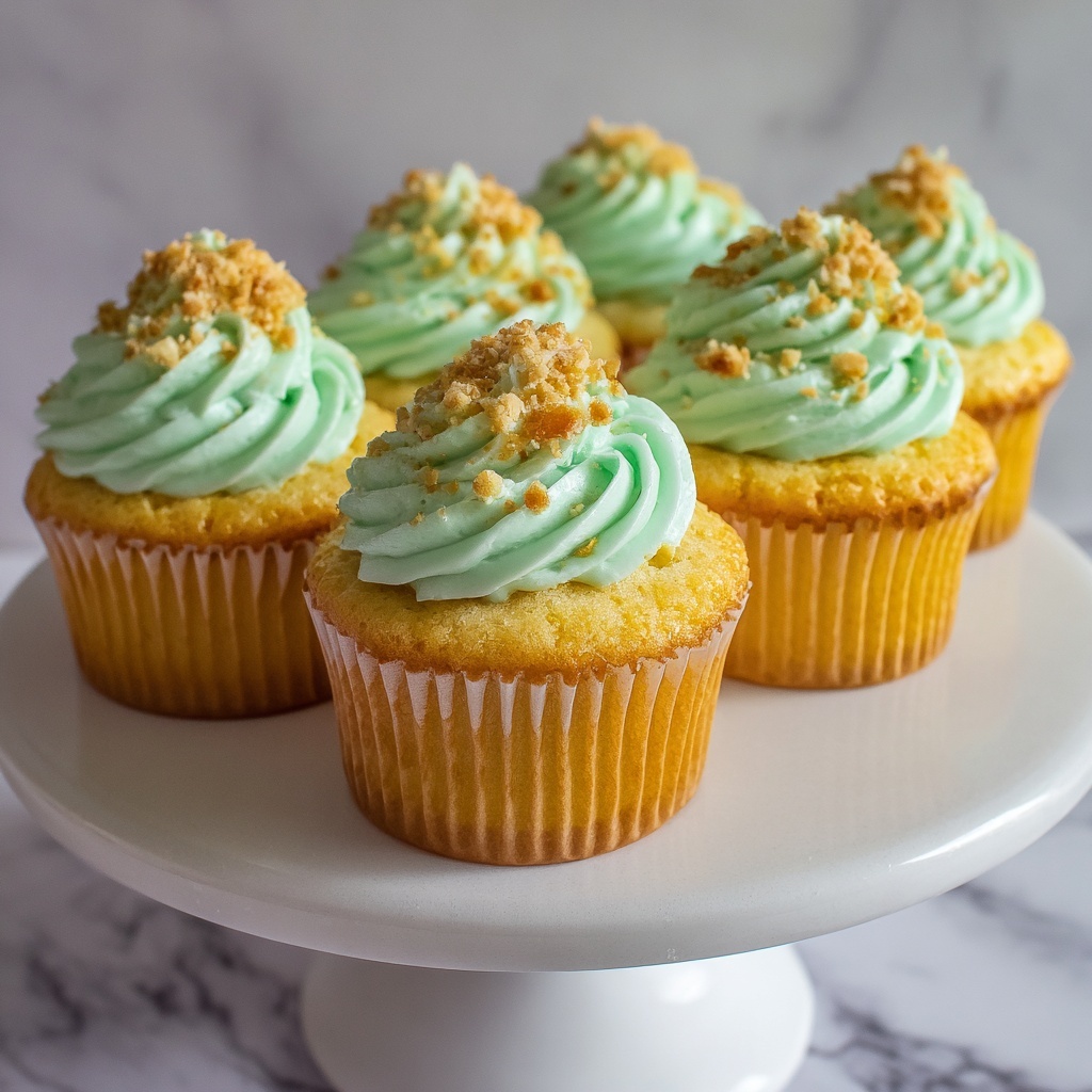Luscious Pistachio Cupcakes with Vanilla Buttercream Frosting Recipe - Recipe Image