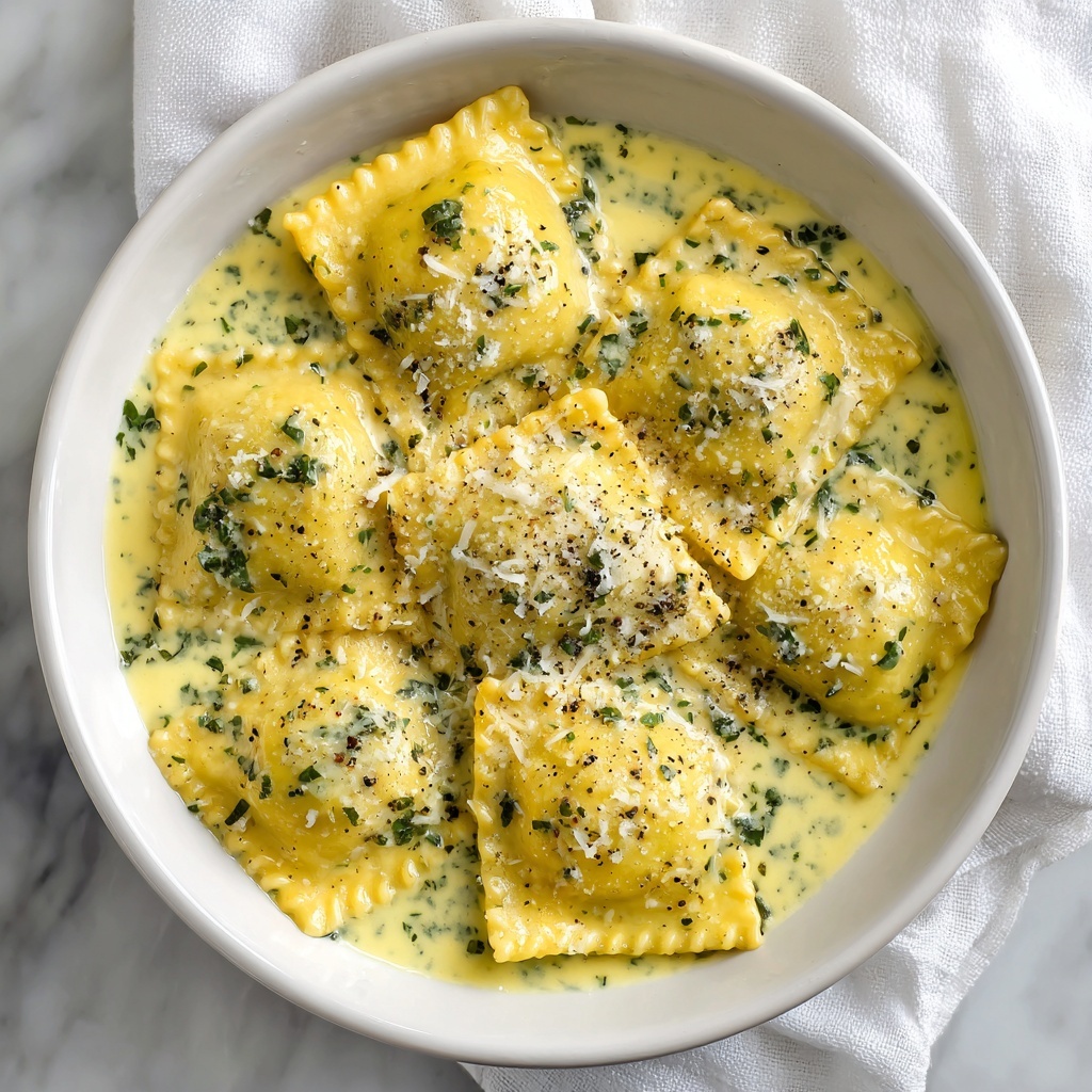 Creamy Lemon Herb Butter Ravioli Recipe - Recipe Image