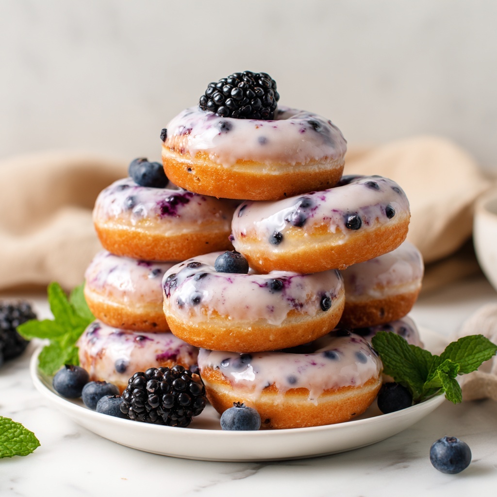 Blueberry Cake Donuts Recipe - Recipe Image