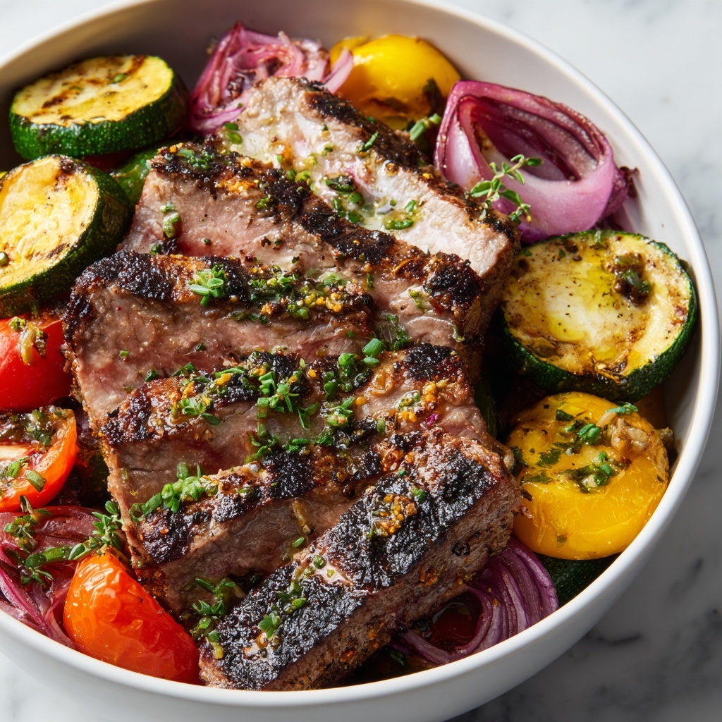 Sizzling Steak with Roasted Veggies Recipe - Recipe Image