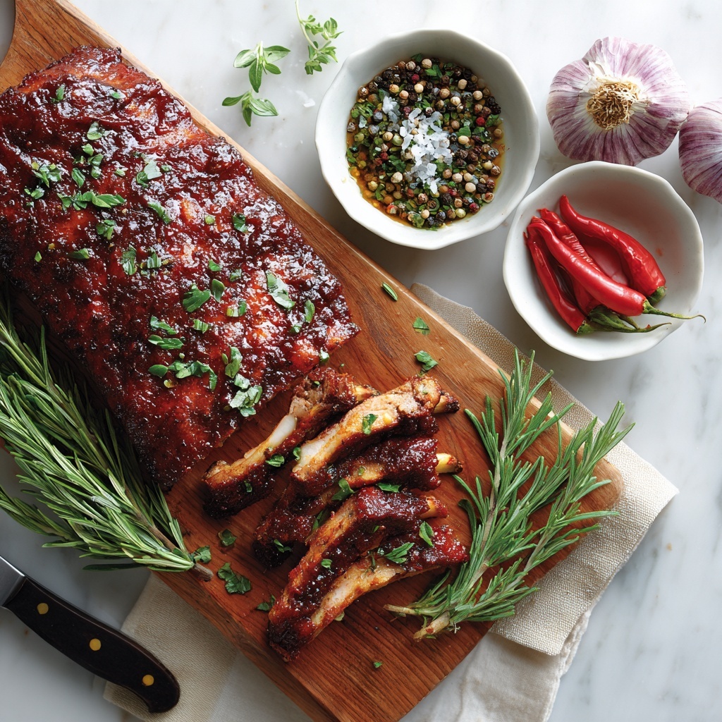 Slow-Roasted Baby Back Ribs with Homemade BBQ Sauce Recipe - Recipe Image