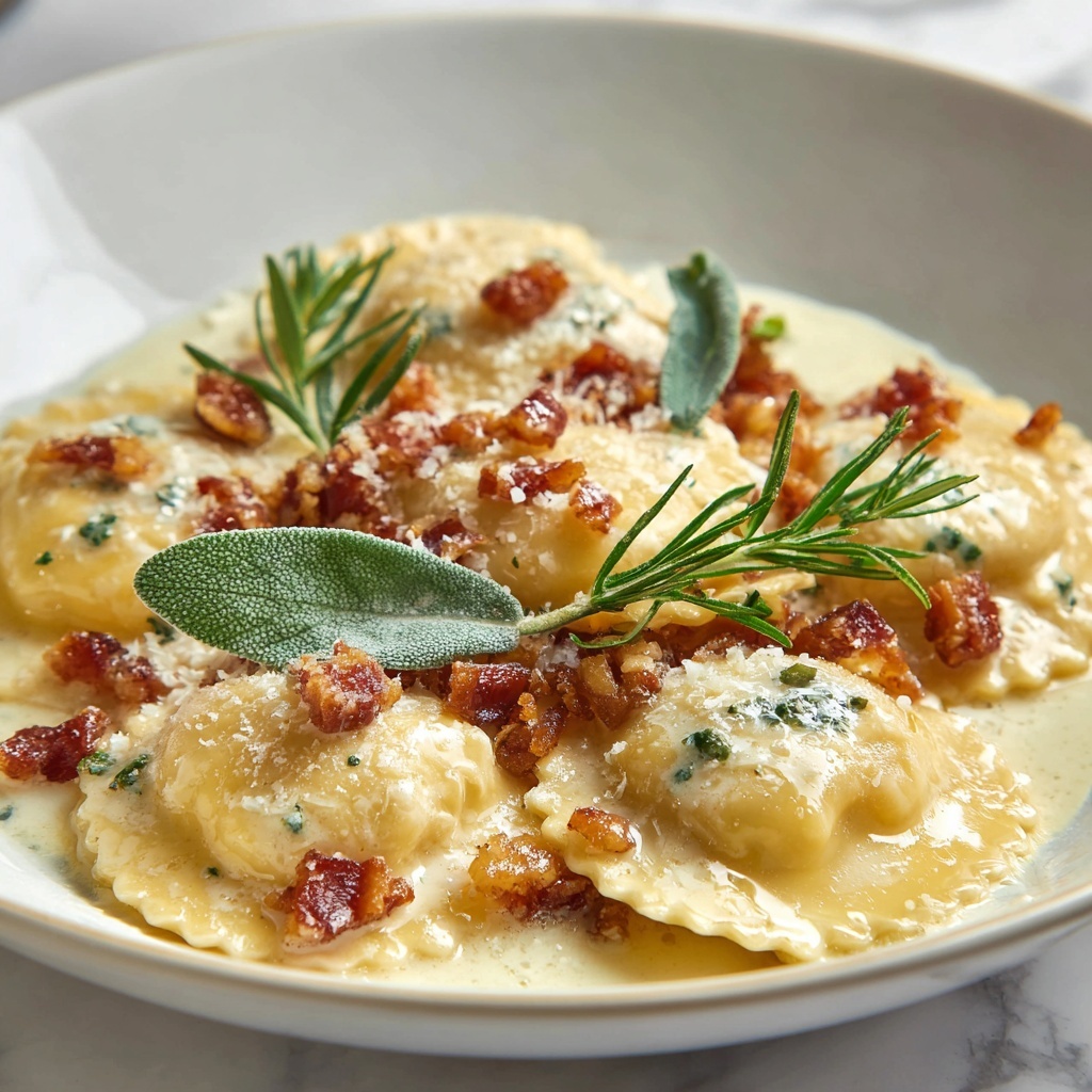 Ravioli with Sage Butter Sauce Recipe - Recipe Image