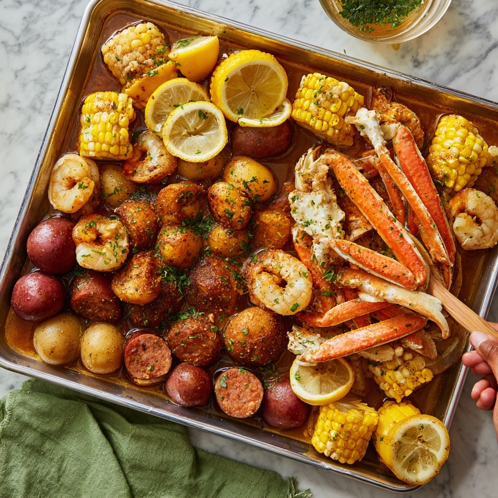 Cajun Seafood Boil with Garlic Butter Sauce Recipe - Recipe Image