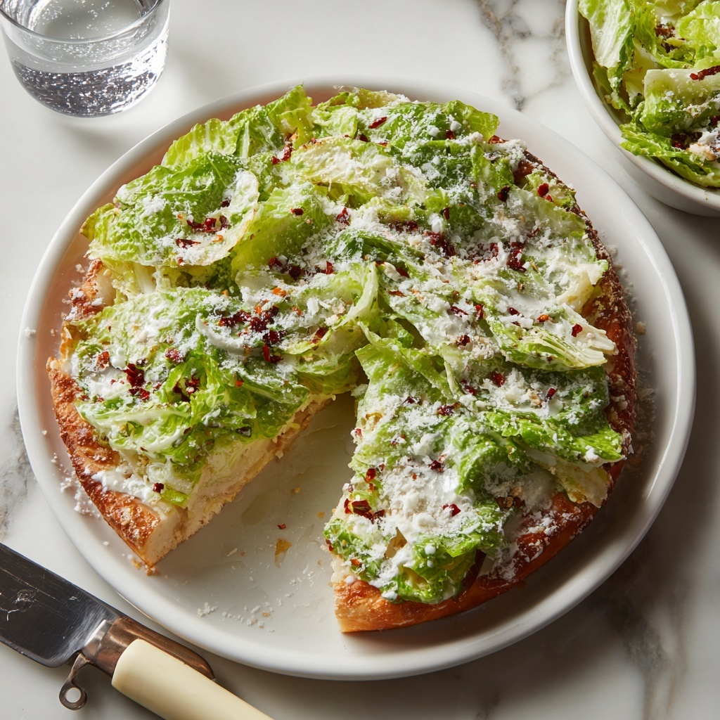 High-Protein Chicken Caesar Salad Pizza Recipe - Recipe Image