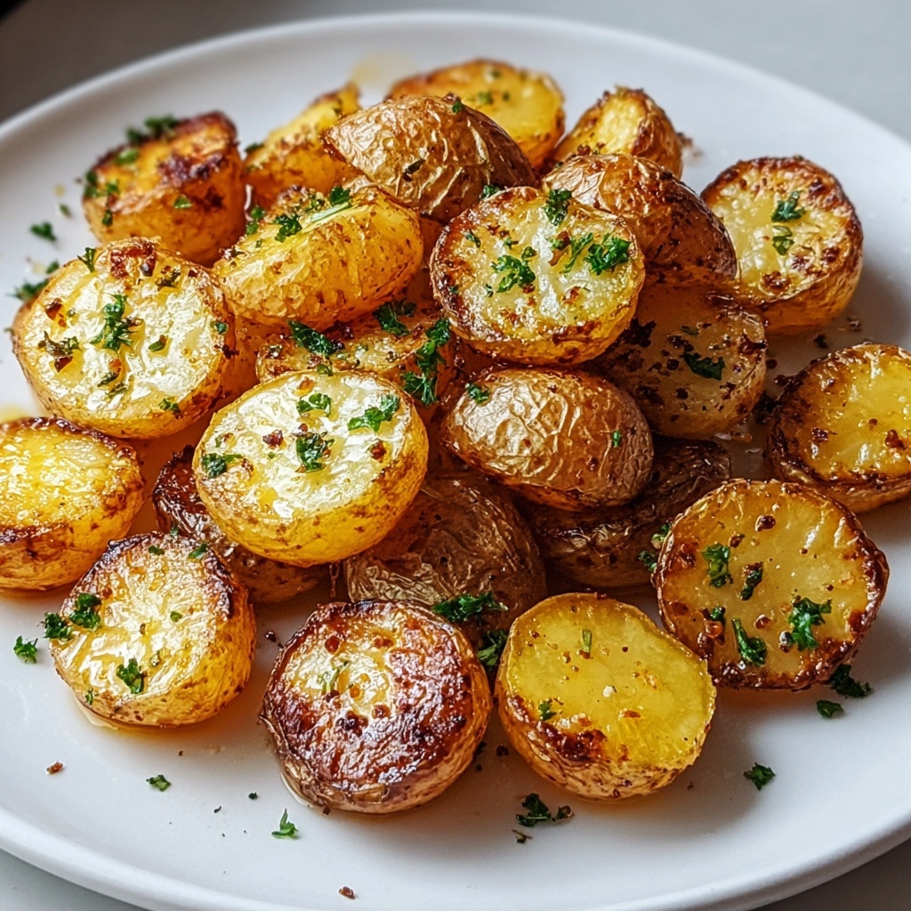 Crispy Garlic Butter Potatoes Recipe - Recipe Image