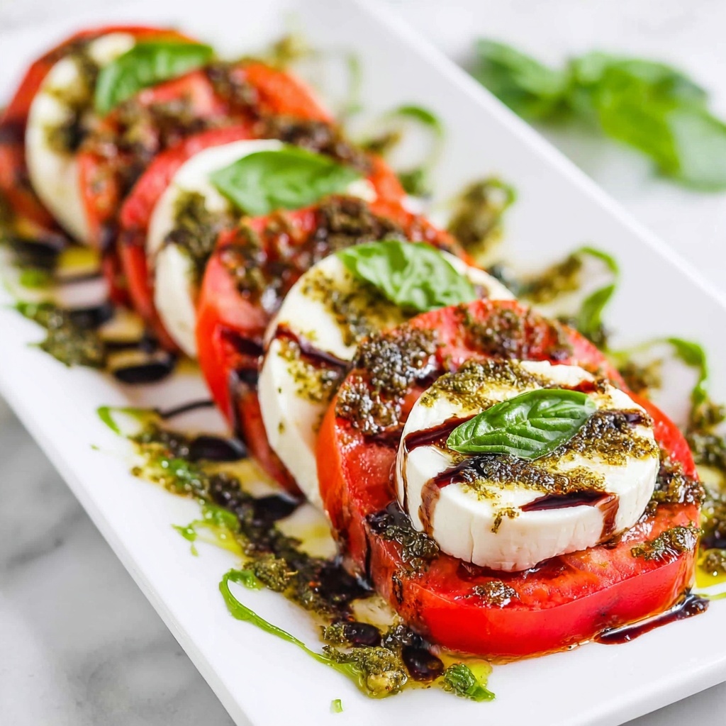 Caprese Salad with Pesto Dressing Recipe - Recipe Image
