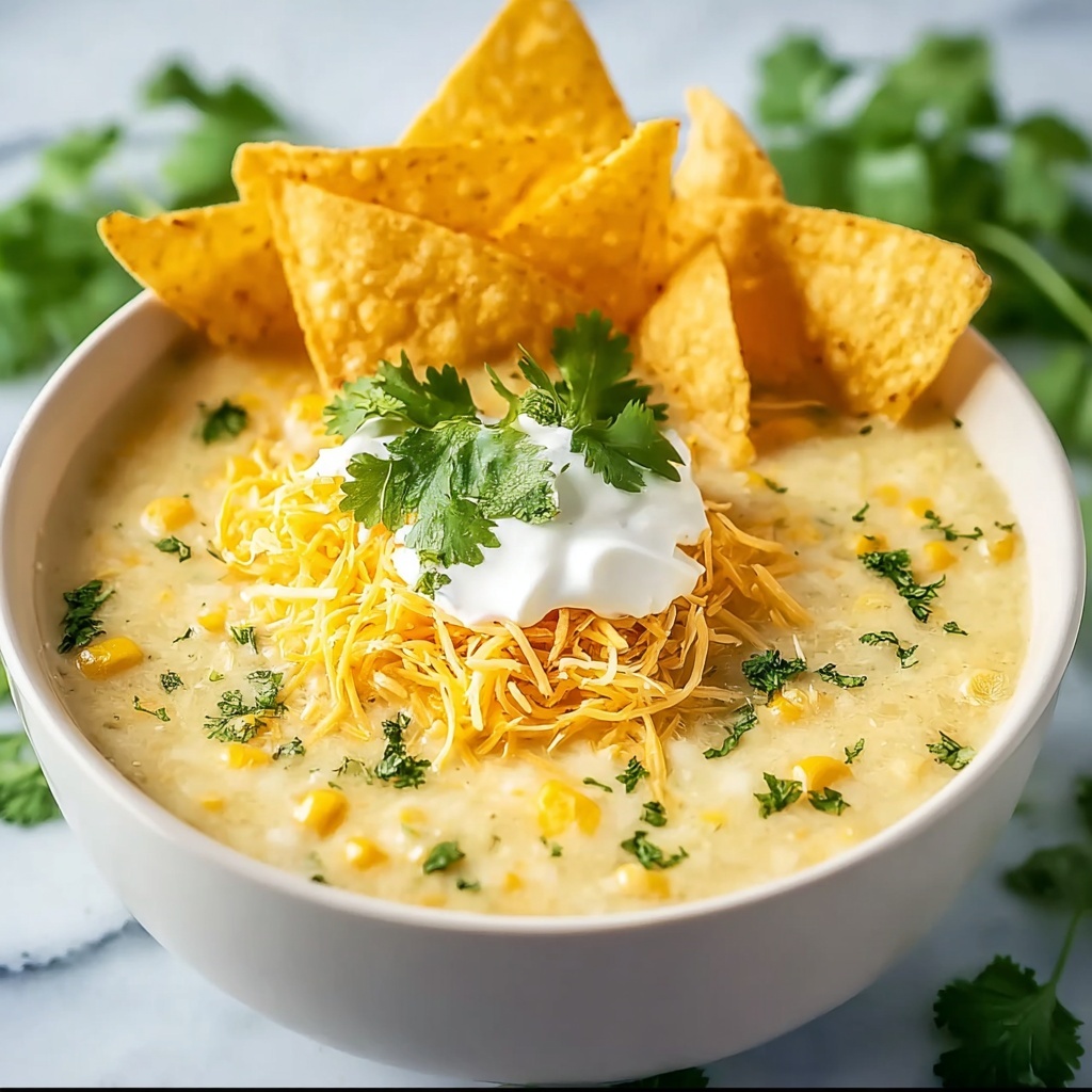 Creamy Green Enchilada Chicken Soup Recipe - Recipe Image