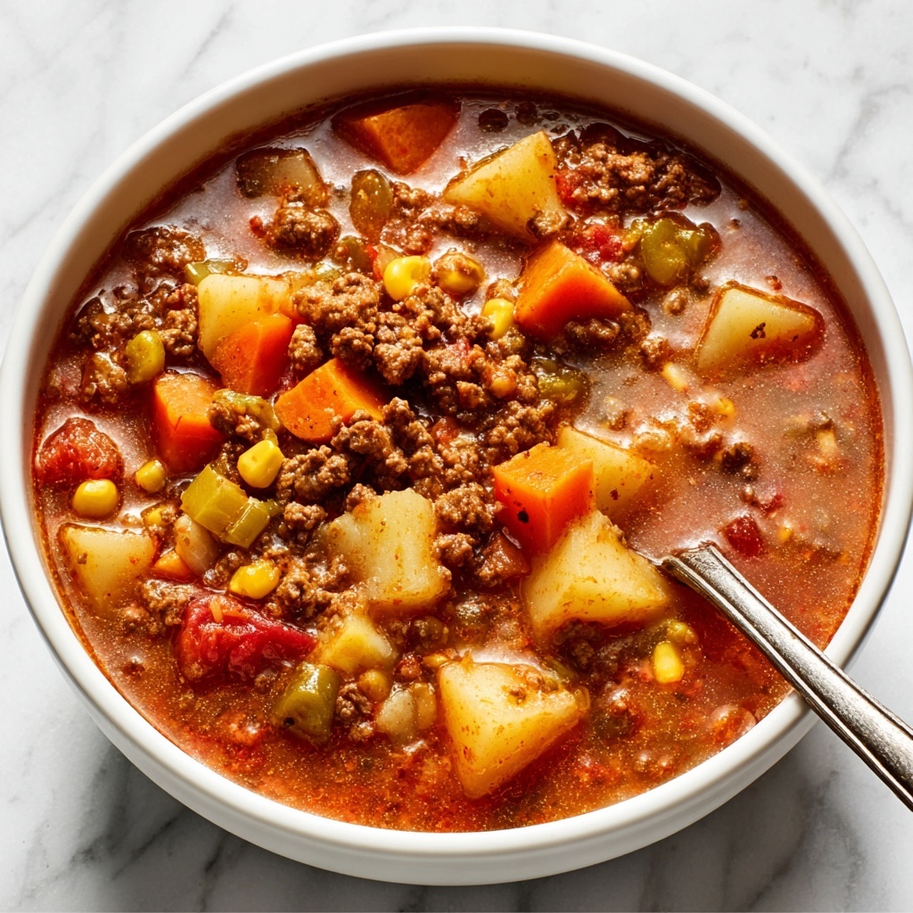 Ground Beef Vegetable Soup Recipe - Recipe Image