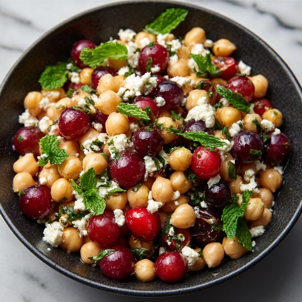 Feta Cranberry Chickpeas with Lemon Vinaigrette Recipe - Recipe Image