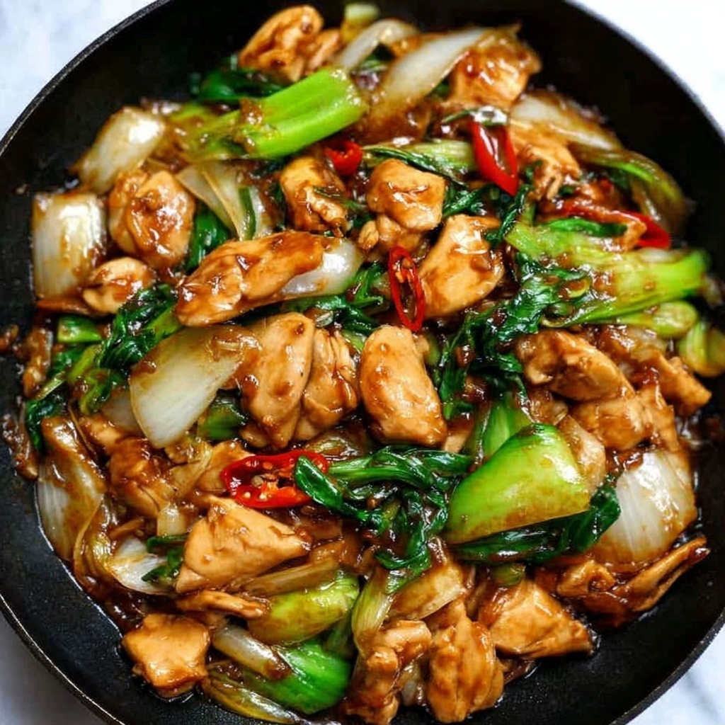 Chinese Chicken Cabbage Stir-Fry Recipe - Recipe Image