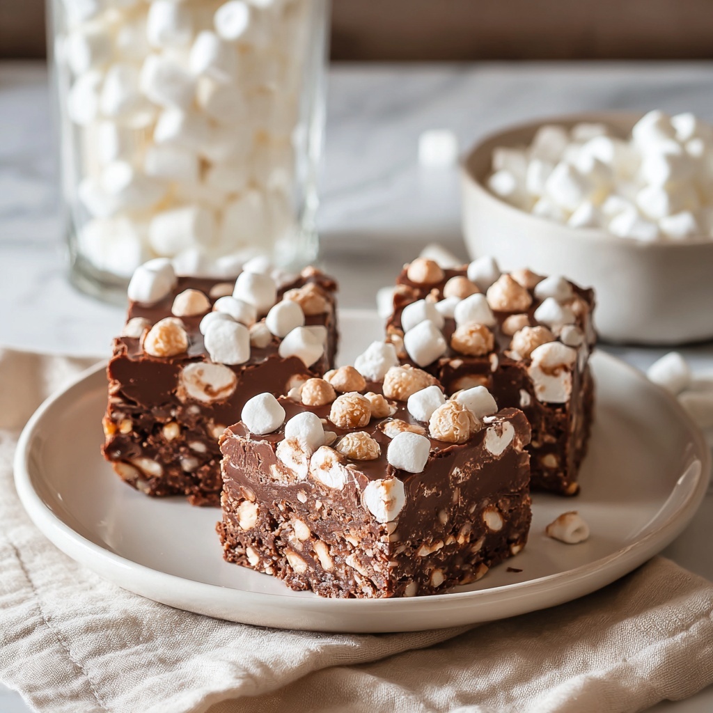 No-Bake Rocky Road Squares Recipe - Recipe Image