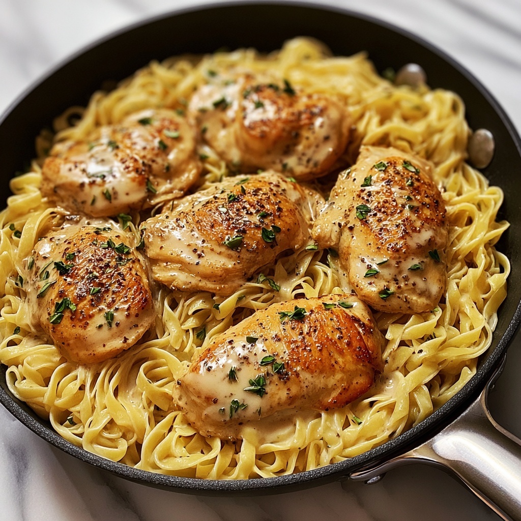 One-Pan Chicken with Buttered Noodles Recipe - Recipe Image