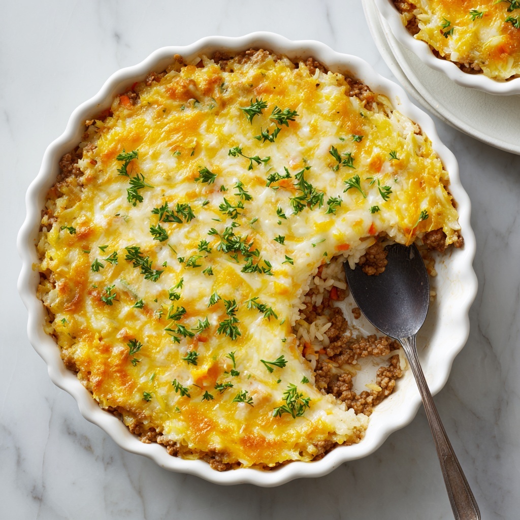 Cheesy Ground Beef and Rice Casserole Recipe - Recipe Image