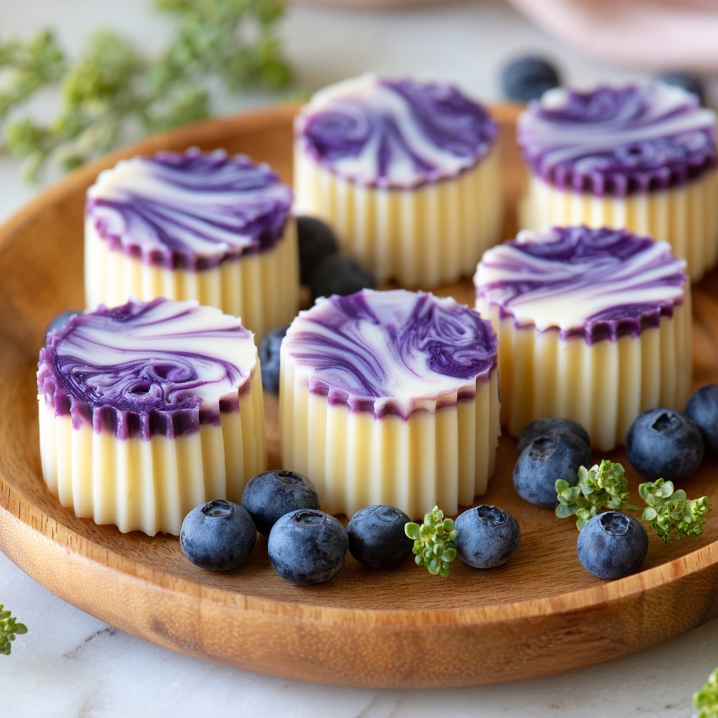 Blueberry Swirl Greek Yogurt Bites Recipe - Recipe Image