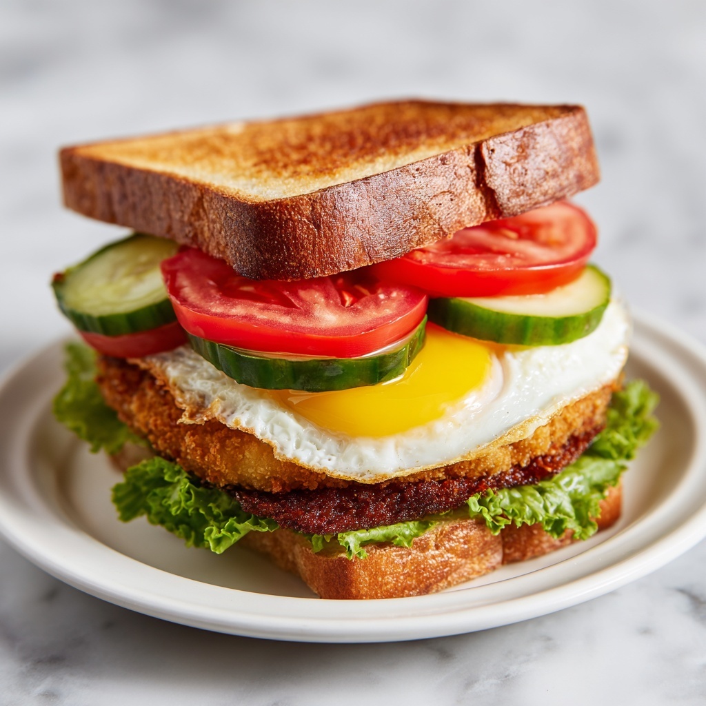 Easy Vegetarian Breakfast Egg Sandwich Recipe - Recipe Image