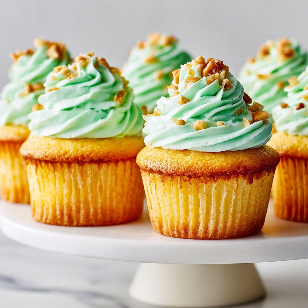 Luscious Pistachio Cupcakes with Vanilla Buttercream Frosting Recipe - Recipe Image