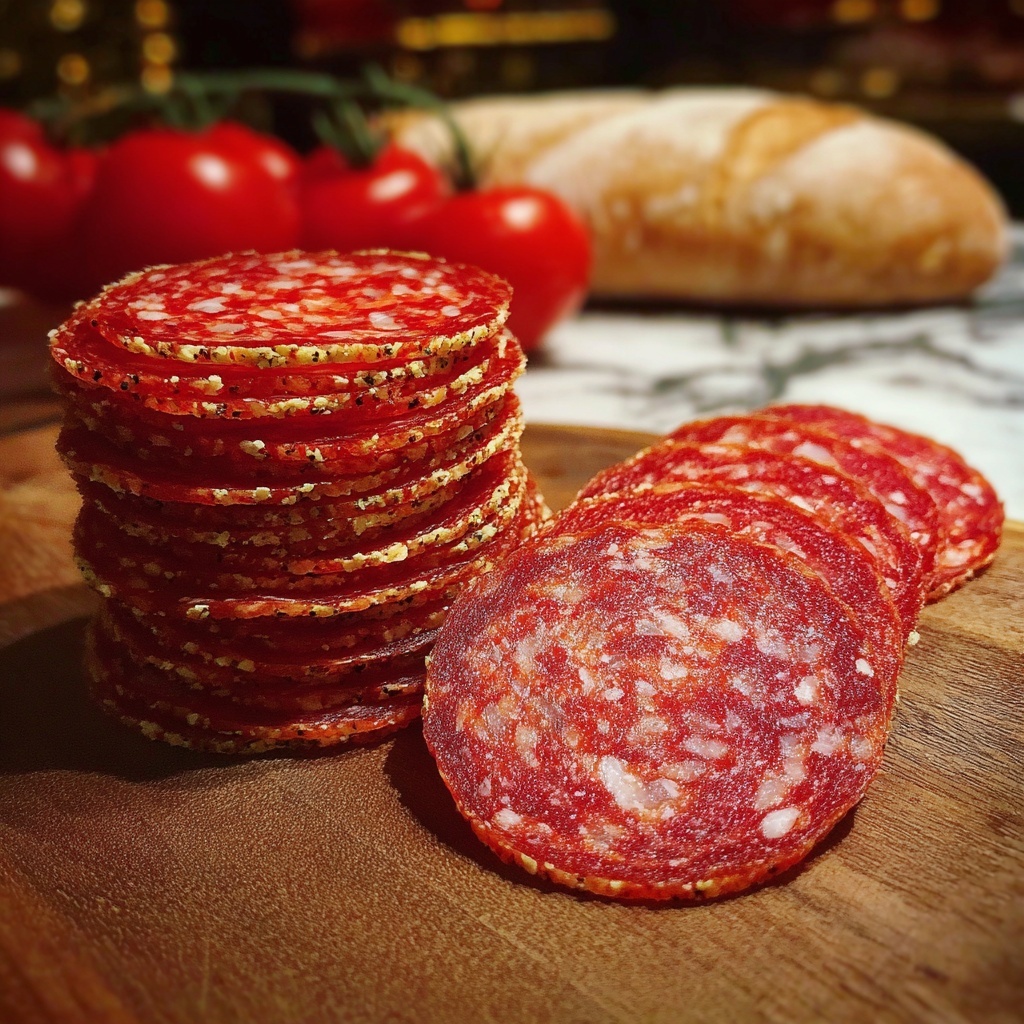 Homemade Spicy Pepperoni Recipe - Recipe Image