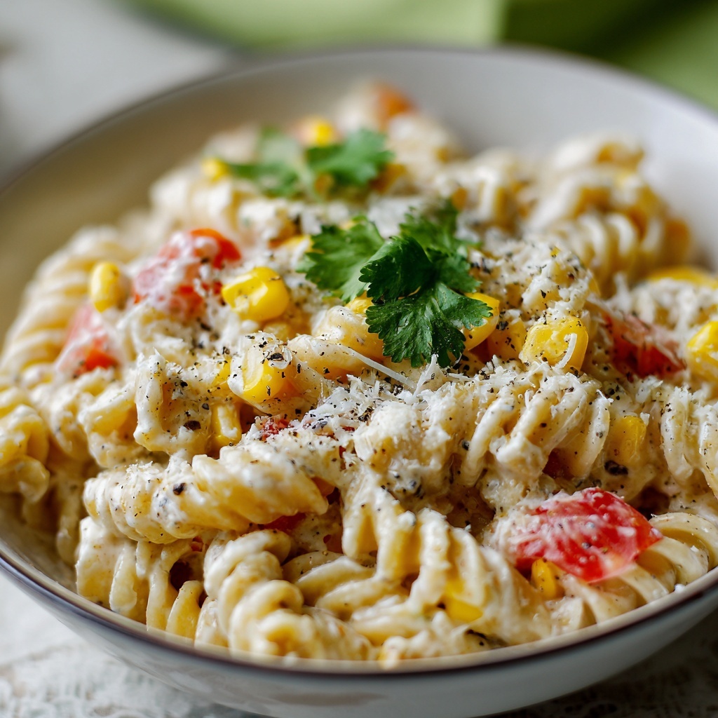 Elote Pasta Salad: A Vibrant Twist on a Classic Street Food Favorite Recipe - Recipe Image