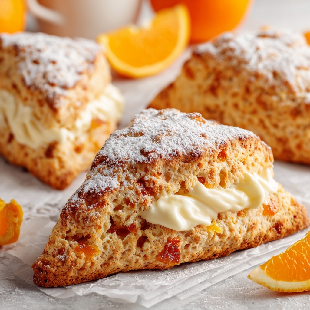 Fresh Orange Scones with Zesty Glaze Recipe - Recipe Image