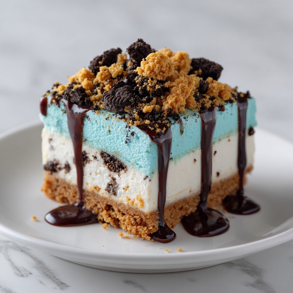 Cookie Monster Cheesecake Recipe - Recipe Image