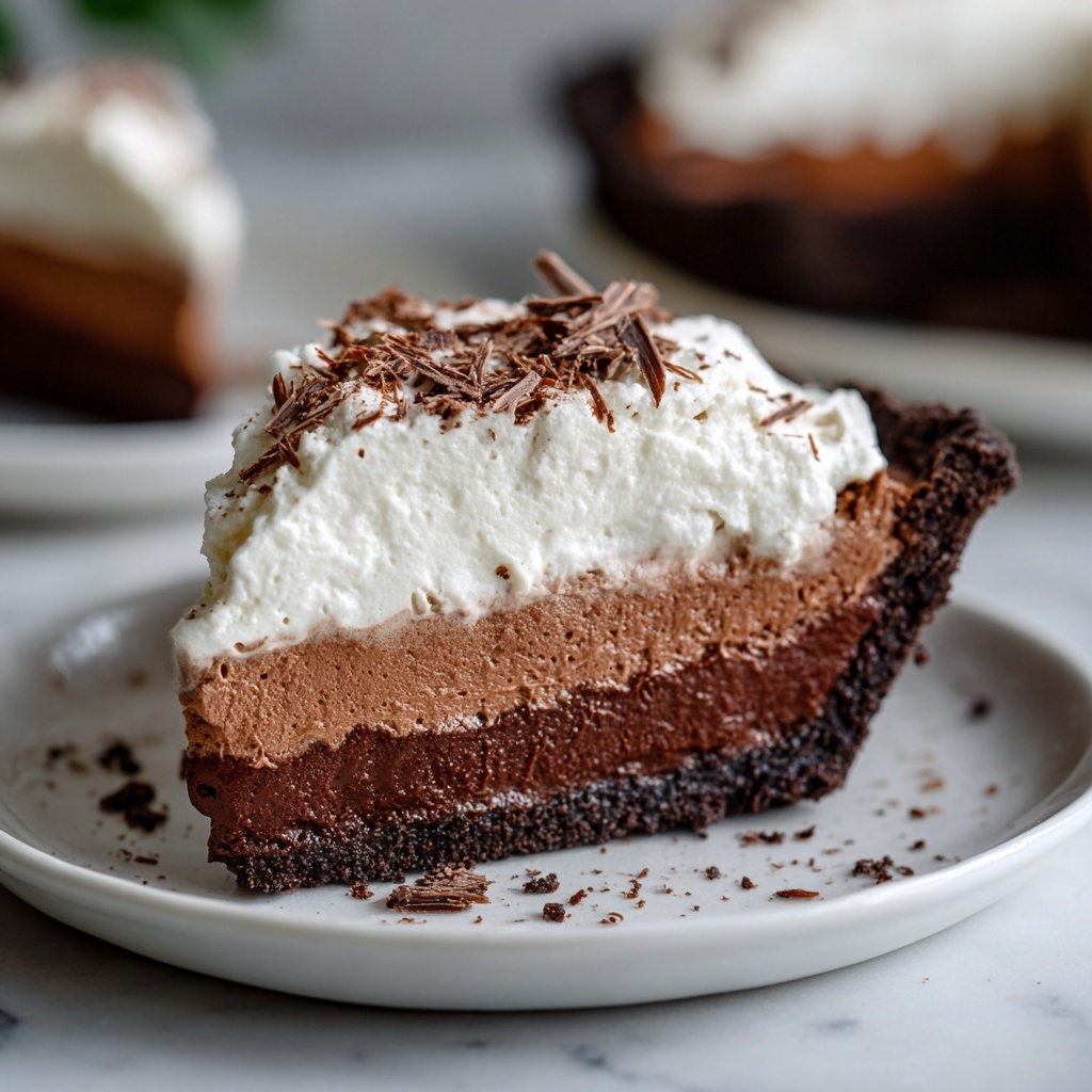 No-Bake Chocolate Pudding Pie Recipe - Recipe Image